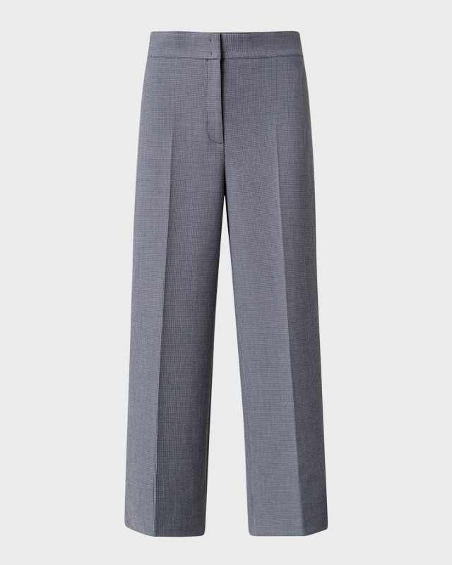 Chieko Pebble Crepe Stretch Wide-Leg Crop Pants